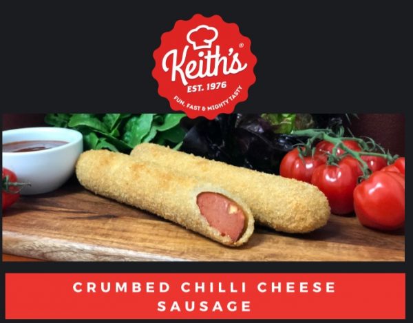 KEITHS CRUMBED CHILLI CHEESE SAUSAGE